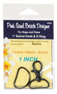 Brewer Sewing - 1 inch Swivel Hook and D-Ring Black Nickel