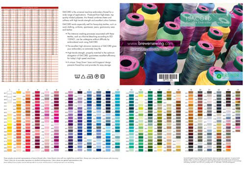 Isacord color chart-not up to date  Machine embroidery patterns, Machine embroidery  thread, Cross stitch silhouette