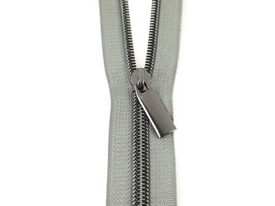 Zipper By The Yard & 9 Pulls Size #5 Grey - 026404940438