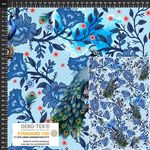 AVALANA Knit Jersey- Flowers & Peacocks Blue